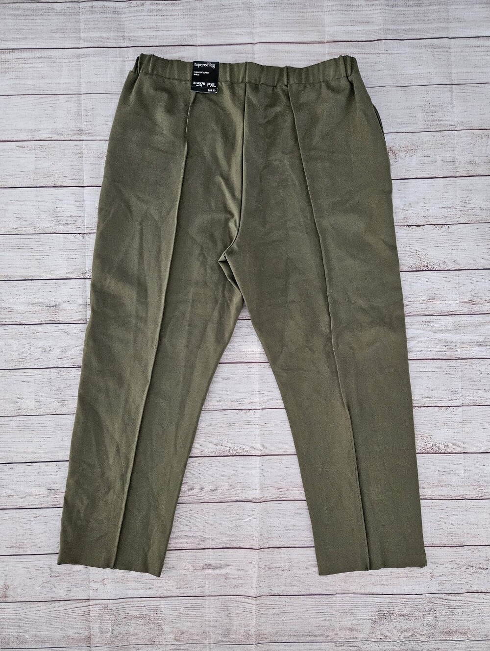 Alfani olive green tapered leg ankle pants